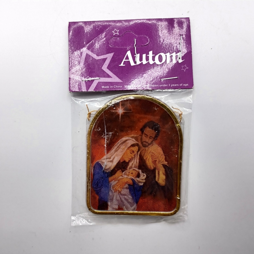 Sealed Autom Mary & Joseph Christmas Ornament